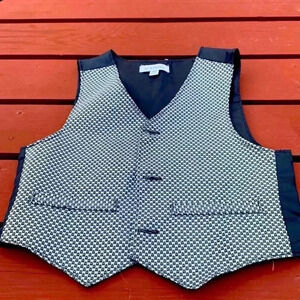 Five  for 25 Newberry, formal, black and white vest in excellent used condition
